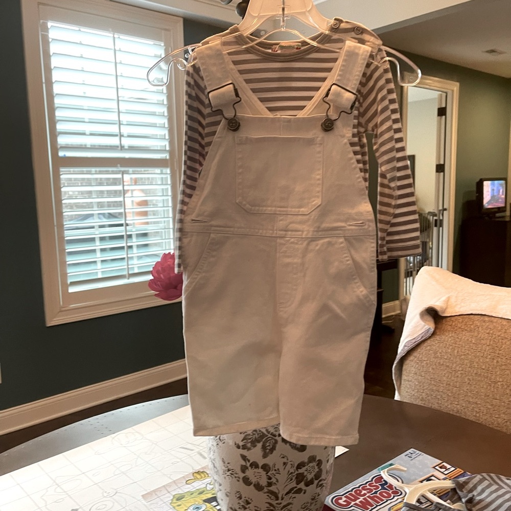 Adorable Bonpoint Overalls and Top.  Size 2.